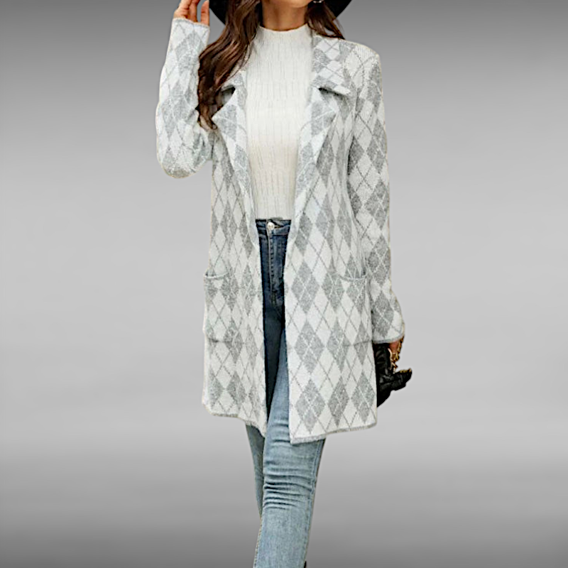 Sofie™ | Casual Geometrisk Strikket Frakke