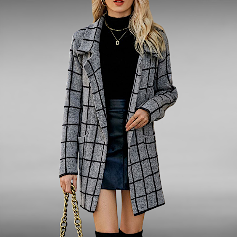 Sofie™ | Casual Geometrisk Strikket Frakke