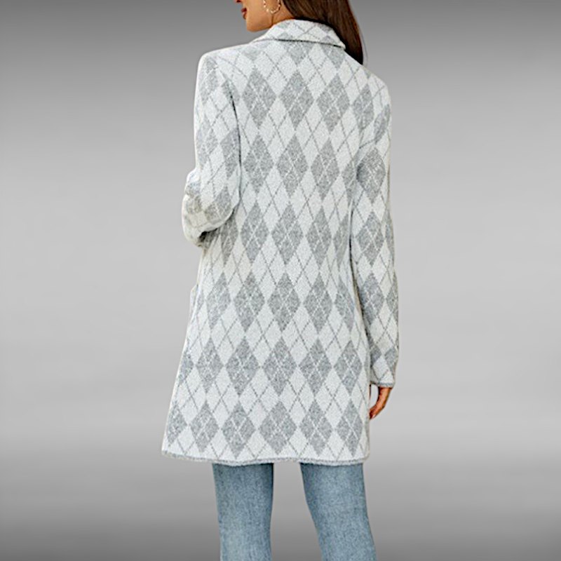 Sofie™ | Casual Geometrisk Strikket Frakke