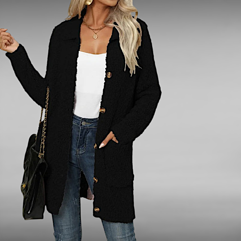 Hanna™ | Casual Ensfarvet Cardigan