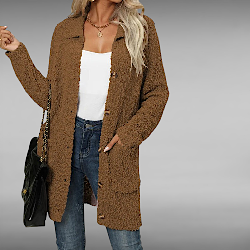 Hanna™ | Casual Ensfarvet Cardigan
