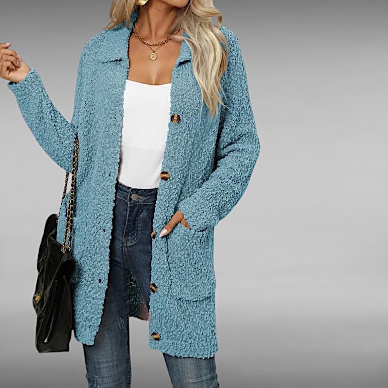 Hanna™ | Casual Ensfarvet Cardigan