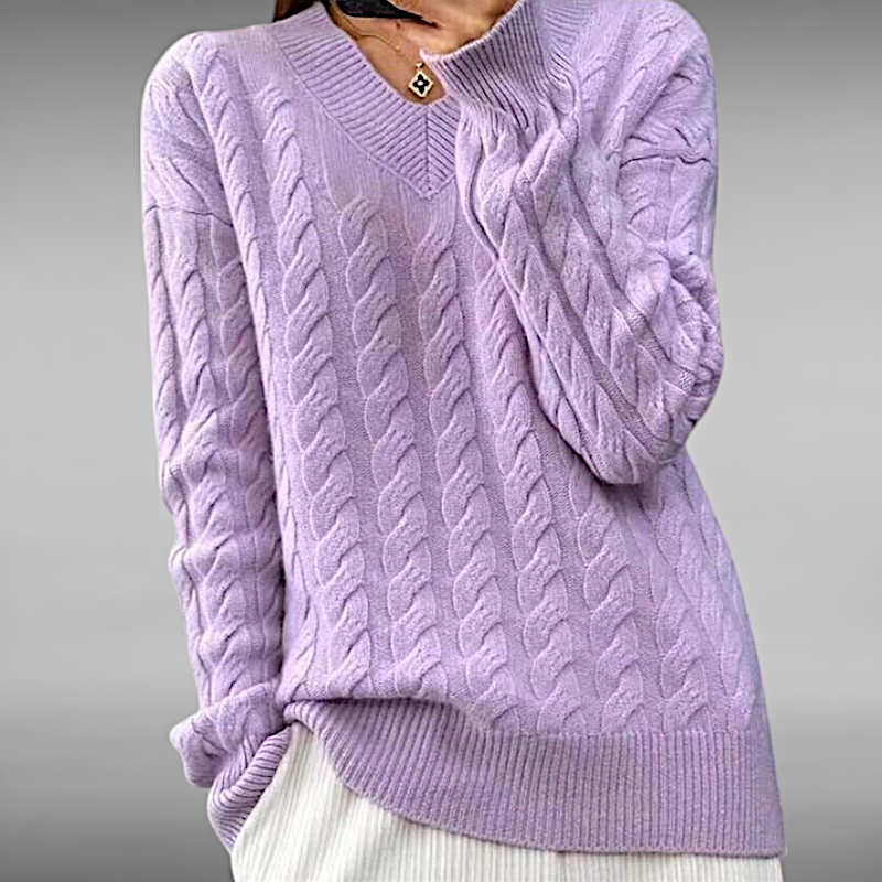 Kristin™ | Casual Kabelstrikket Trøje