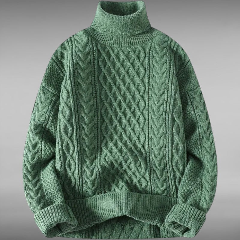 Asger™ | Vintage Rullekrave Striktrøje til Mænd