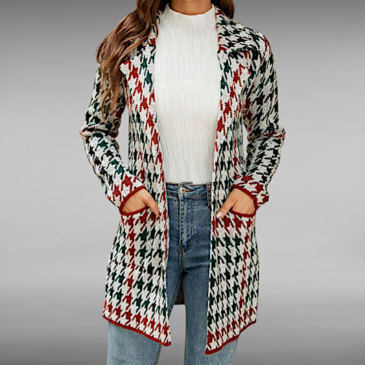 Sofie™ | Casual Geometrisk Strikket Frakke