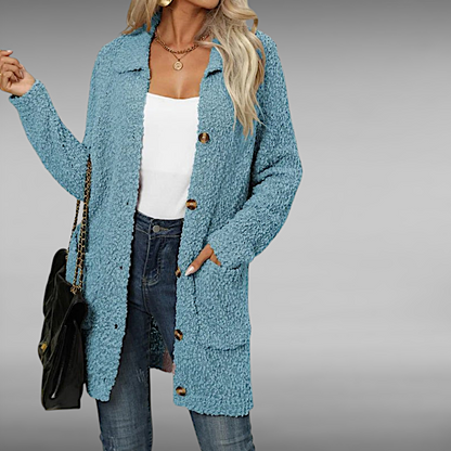 Hanna™ | Casual Ensfarvet Cardigan