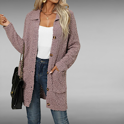 Hanna™ | Casual Ensfarvet Cardigan