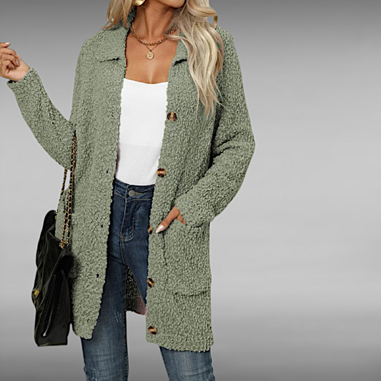 Hanna™ | Casual Ensfarvet Cardigan