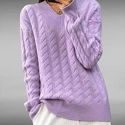 Kristin™ | Casual Kabelstrikket Trøje