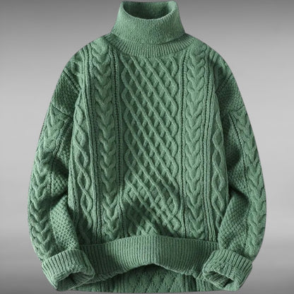 Asger™ | Vintage Rullekrave Striktrøje til Mænd